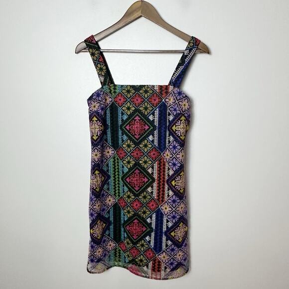 Bandit & the Babe Bermuda Patchwork Mini Dress Women’s Size Small Multicolor - Picture 3 of 12